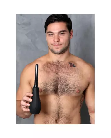 Image de la poire à lavement Ergoflo Extra en noir par PerfectFitBrand pour hygiène anale-3