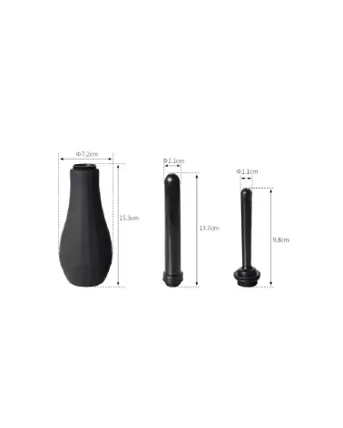 Image de la poire à lavement Ergoflo Extra en noir par PerfectFitBrand pour hygiène anale-5