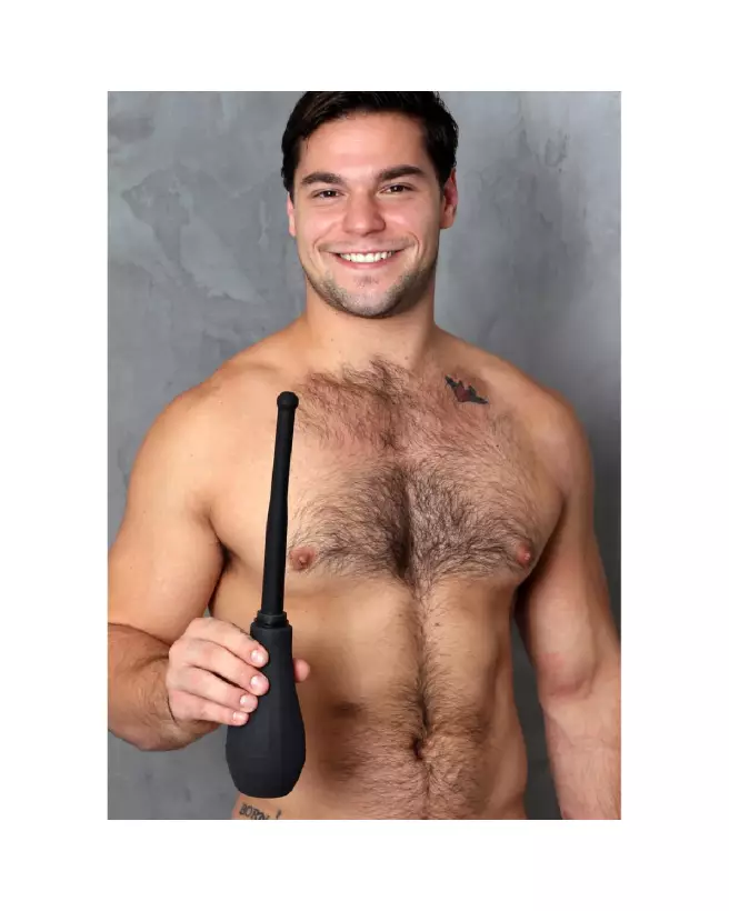 Image Poire à Lavement Ergoflo Director Noire par PerfectFitBrand pour Nettoyage Anal Profond et Hygiénique-3