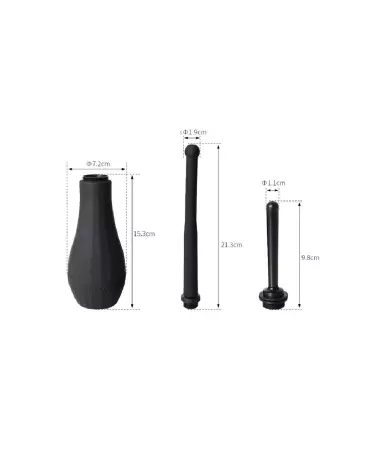 Image Poire à Lavement Ergoflo Director Noire par PerfectFitBrand pour Nettoyage Anal Profond et Hygiénique-5