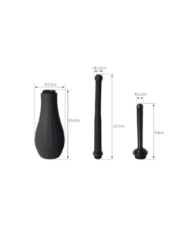 Image Poire à Lavement Ergoflo Director Noire par PerfectFitBrand pour Nettoyage Anal Profond et Hygiénique-6
