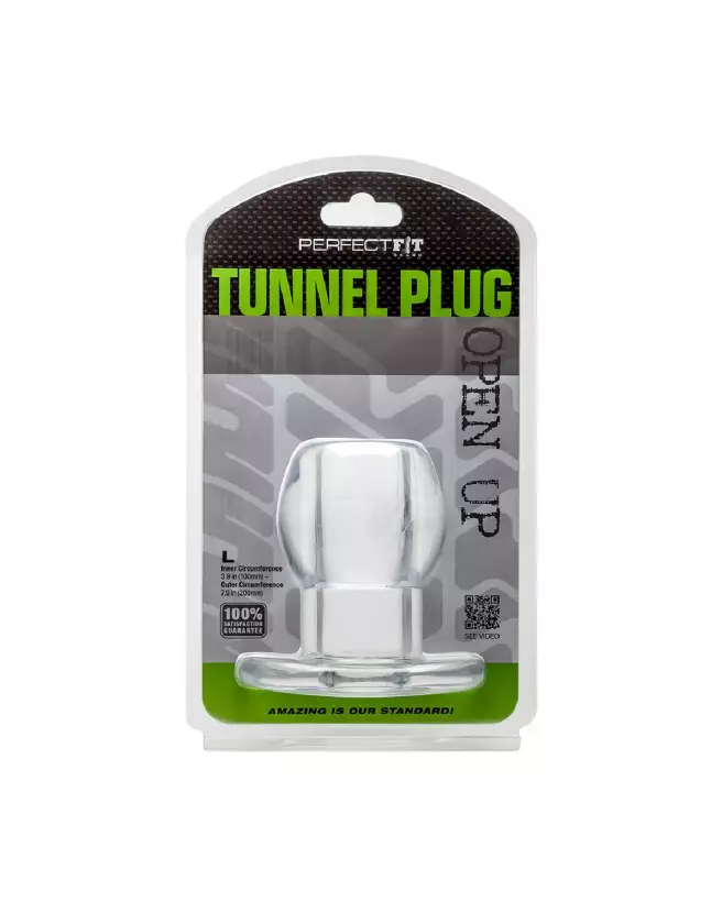 Image du Tunnel Plug Hollow L de PerfectFitBrand, plug anal transparent de grande taille-2