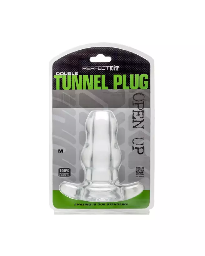 Double Tunnel Plug Hollow Butt Plug Taille M par PerfectFitBrand pour exploration anal-2