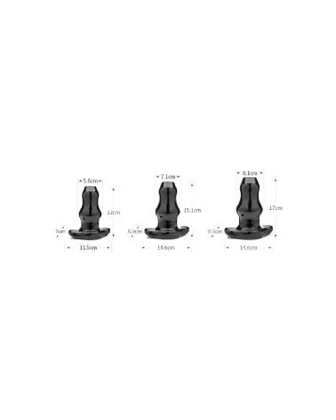 Double Tunnel Plug Hollow Butt Plug Taille M par PerfectFitBrand pour exploration anal-5