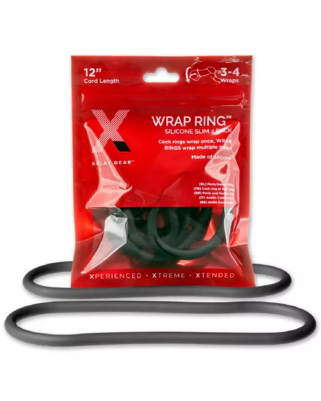 Image du Silicone Slim Wrap Ring PerfectFitBrand, cockring ajustable et strap pour optimisation endurance et plaisir-3