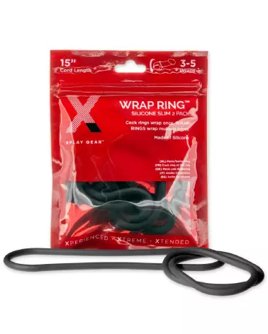 Cockring Silicone Slim Wrap Ring de PerfectFitBrand ajustable en taille-2