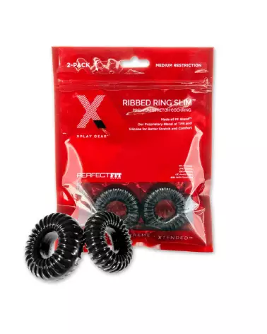 PerfectFitBrand Silicone Slim Wrap Ring, cockring et ball strap ajustable-3