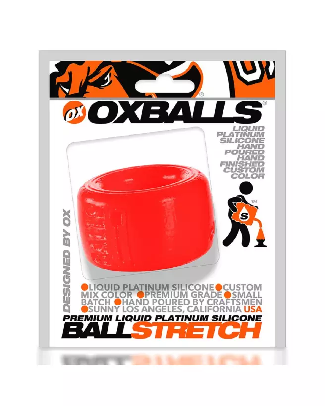 Image du Ballstretcher Balls-T Oxballs rouge, extenseur testiculaire compact et empilable-2