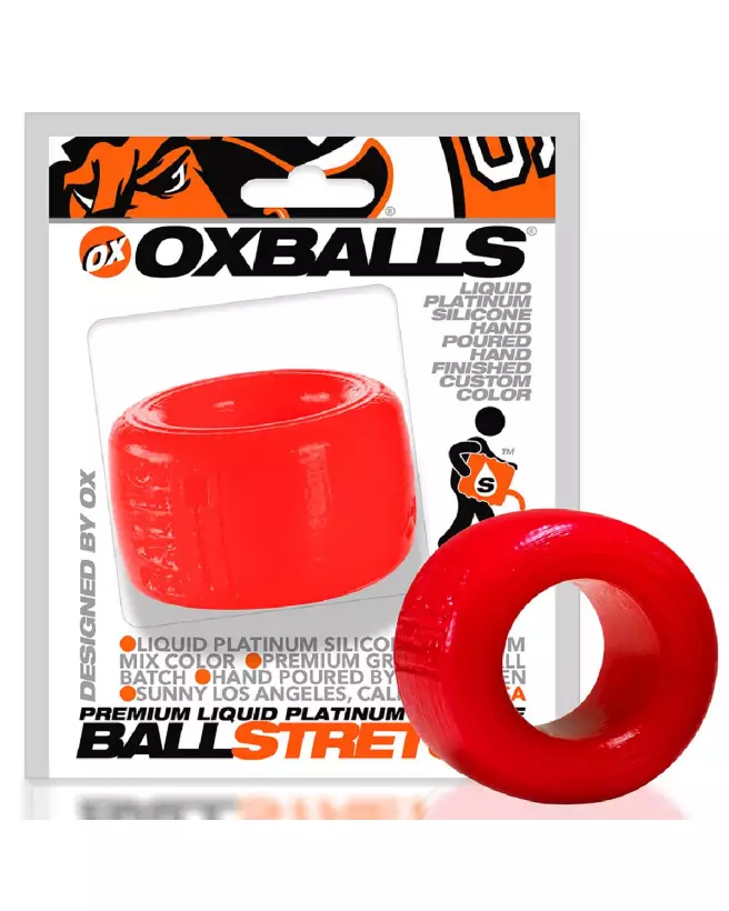 Image du Ballstretcher Balls-T Oxballs rouge, extenseur testiculaire compact et empilable-4