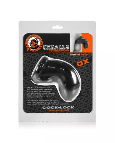 Image du Cock-Lock Chastity and Packer Noir par Oxballs, dispositif de chasteté en silicone-2