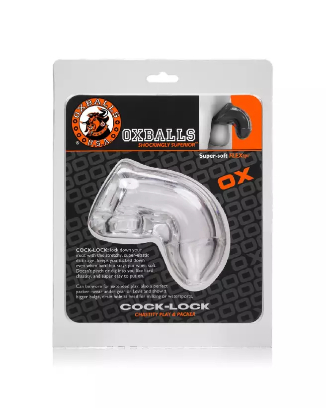 Oxballs Cock-Lock Chastity and Packer Clear in Transparent Material-2