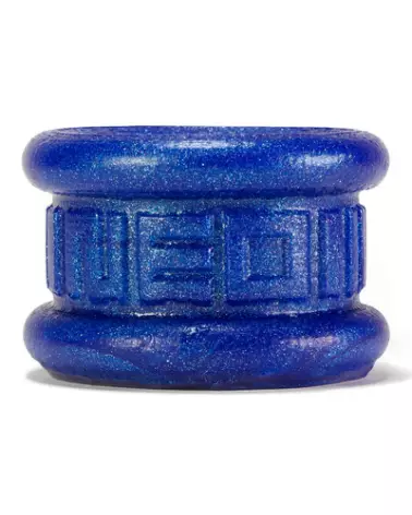 Neo Short Ballstretcher Blueballs d'Oxballs en silicone pour amélioration masculine et confort optimal-1