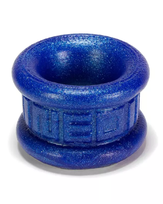 Neo Short Ballstretcher Blueballs d'Oxballs en silicone pour amélioration masculine et confort optimal-3