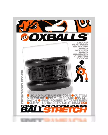 Image Neo Short Ballstretcher Black par Oxballs, étireur de testicules confortable et ergonomique-2