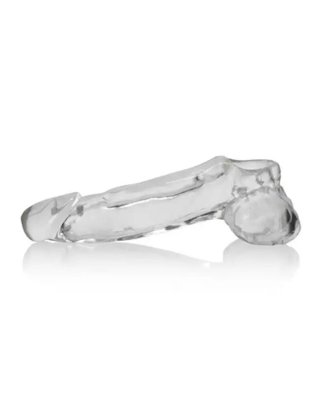 Daddy Bluberry Cocksheath Clear de Oxballs, gaine pénienne en silicone transparent-1