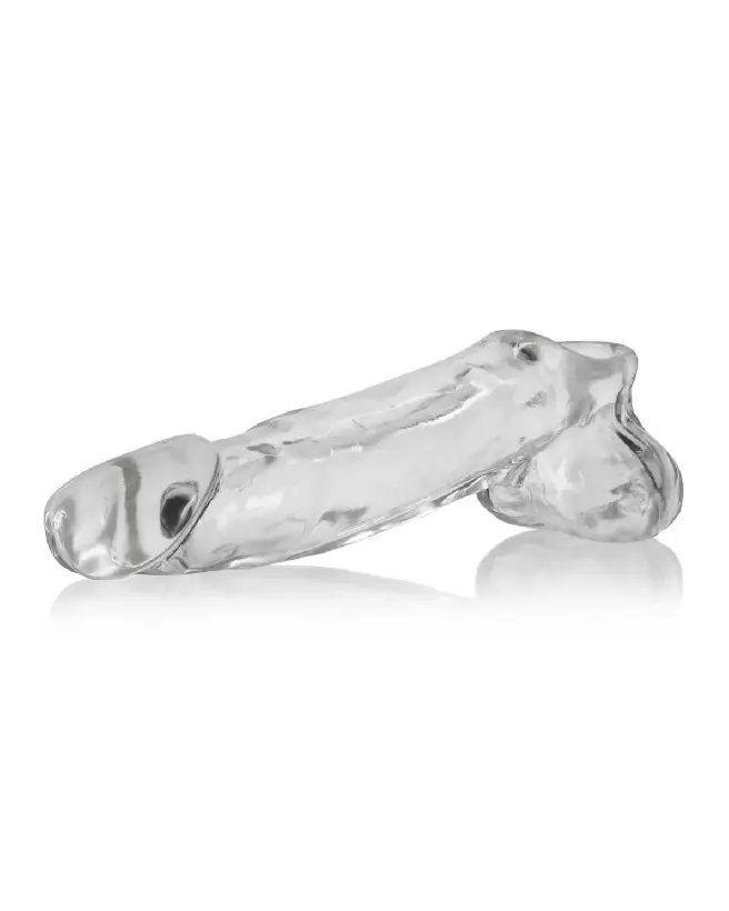 Daddy Bluberry Cocksheath Clear de Oxballs, gaine pénienne en silicone transparent-5