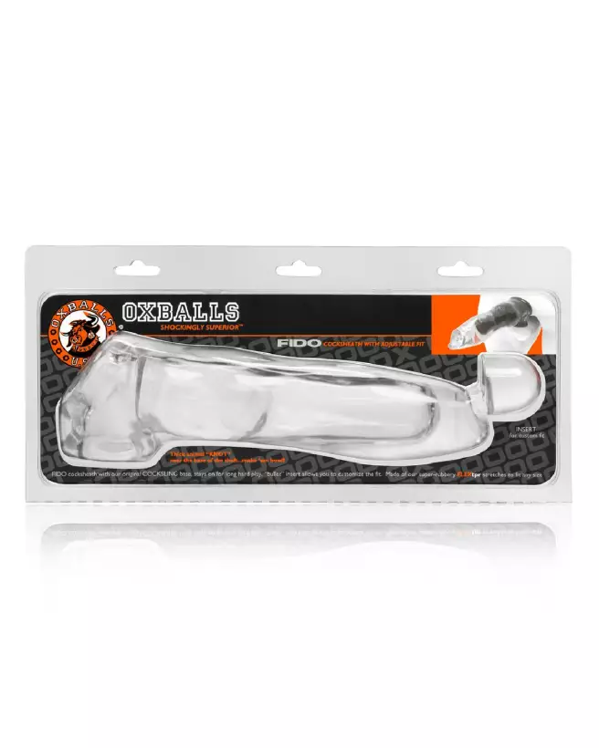 Image du Beast Cocksheath Clear par Oxballs, gaine pour pénis en silicone transparent-2