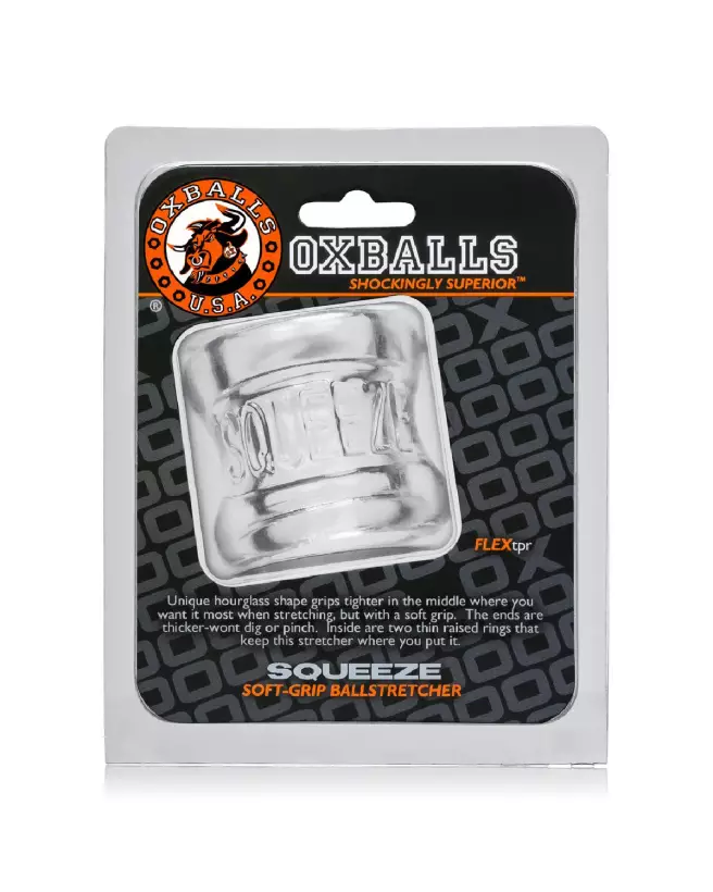 Image du Squeeze Hourglass Ballstretcher Clear par Oxballs, design transparent et ergonomique-2