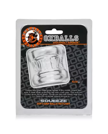 Image du Squeeze Hourglass Ballstretcher Clear par Oxballs, design transparent et ergonomique-2