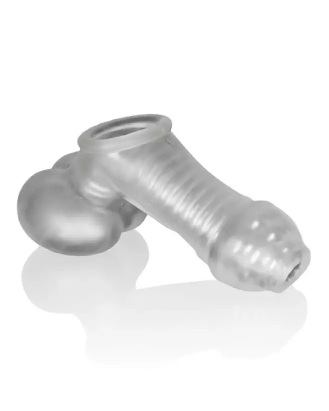 Sackjack Wearable Jackoff Sheath Clear Frost par Oxballs, gaine pour pénis en silicone-1