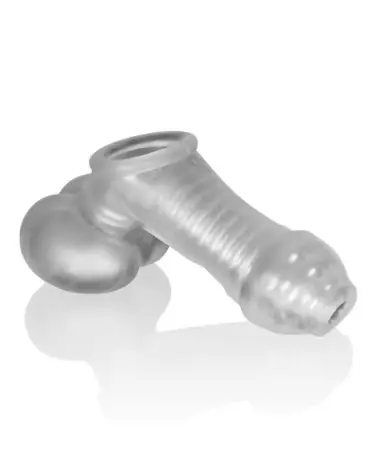 Sackjack Wearable Jackoff Sheath Clear Frost par Oxballs, gaine pour pénis en silicone-1