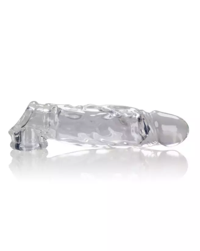 Image de la gaine pour pénis Butch Veiny Cocksheath Clear d'Oxballs, manchon réaliste et confortable-1