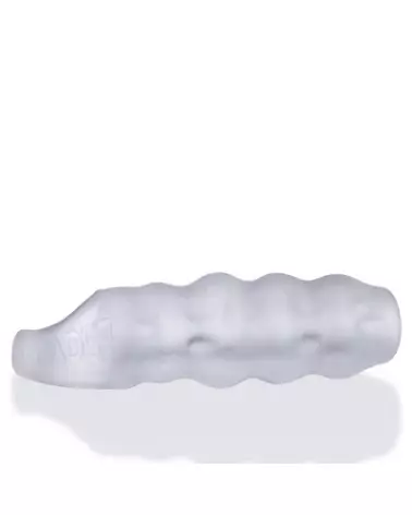 Image du Cocksheath Invader Humpy Open-Ended Clear Ice de Oxballs, gaine pour pénis transparente et flexible-1