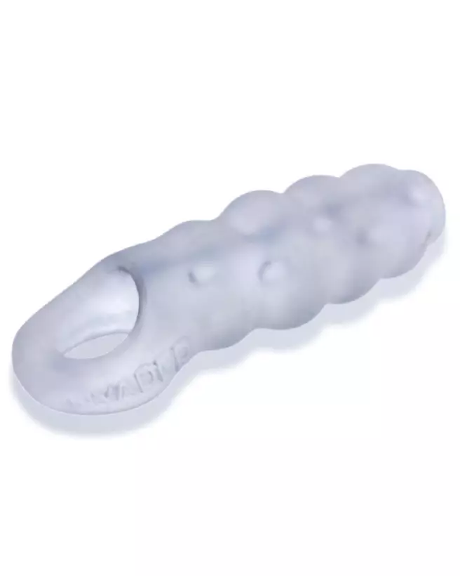 Image du Cocksheath Invader Humpy Open-Ended Clear Ice de Oxballs, gaine pour pénis transparente et flexible-3
