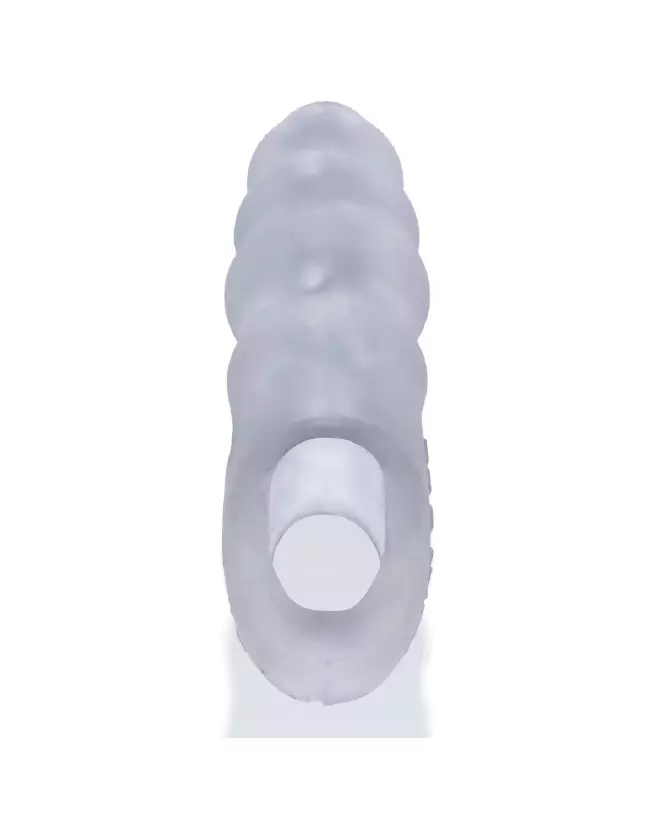 Image du Cocksheath Invader Humpy Open-Ended Clear Ice de Oxballs, gaine pour pénis transparente et flexible-5