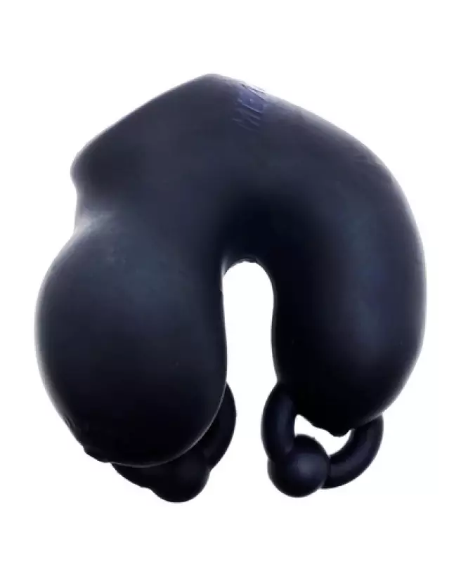 Image de la cage de chasteté Meatlocker Black Ice d'Oxballs, design discret et durable pour contrôle sécurisé-1