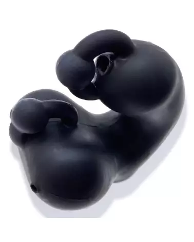 Image de la cage de chasteté Meatlocker Black Ice d'Oxballs, design discret et durable pour contrôle sécurisé-3