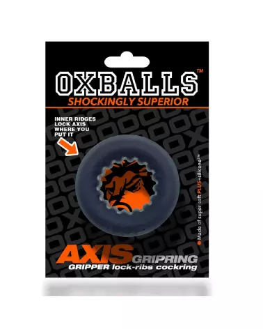 Cockring Oxballs noir flexible pour endurance et confort-2