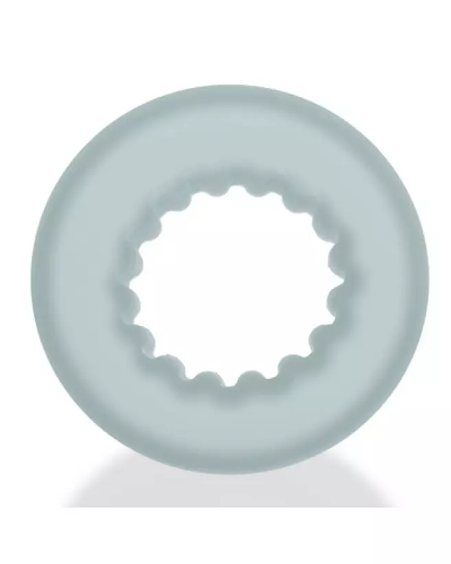 Image du Cockring Oxballs Axis Inner Ribbed Griphold en Clear Ice, conçu pour confort et performance optimale-1