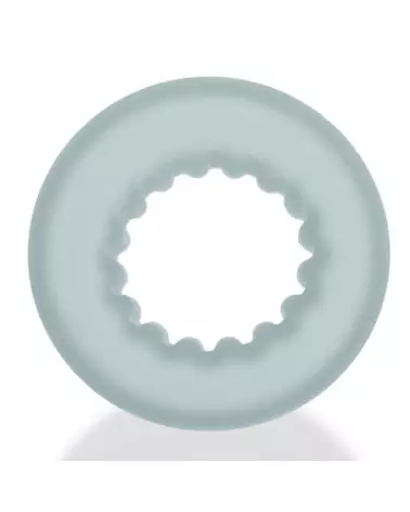 Image du Cockring Oxballs Axis Inner Ribbed Griphold en Clear Ice, conçu pour confort et performance optimale-1