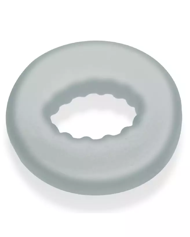 Image du Cockring Oxballs Axis Inner Ribbed Griphold en Clear Ice, conçu pour confort et performance optimale-3