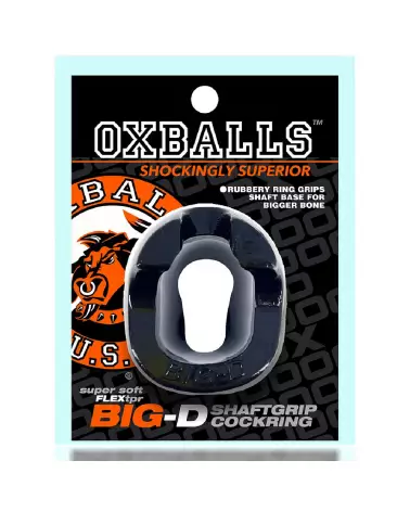 Image du Cockring Oxballs Big-D Bigger Bulge avec Shaft Grippers en Noir-2