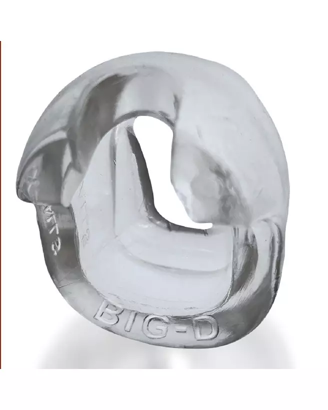 Oxballs Big-D Bigger Bulge Cockring Clear with Shaft Grippers-3