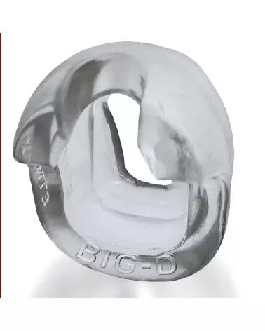 Oxballs Big-D Bigger Bulge Cockring Clear with Shaft Grippers-3