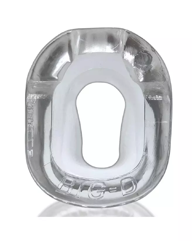 Oxballs Big-D Bigger Bulge Cockring Clear with Shaft Grippers-4