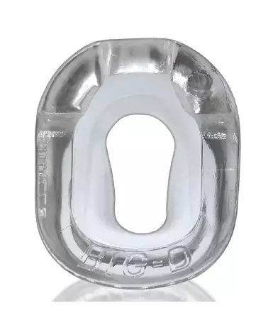Oxballs Big-D Bigger Bulge Cockring Clear with Shaft Grippers-4