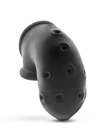 Image de la cage de chasteté Oxballs Airlock Air-Lite Vented en Black Ice, durable et confortable-3
