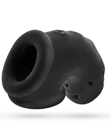 Image de la cage de chasteté Oxballs Airlock Air-Lite Vented en Black Ice, durable et confortable-5