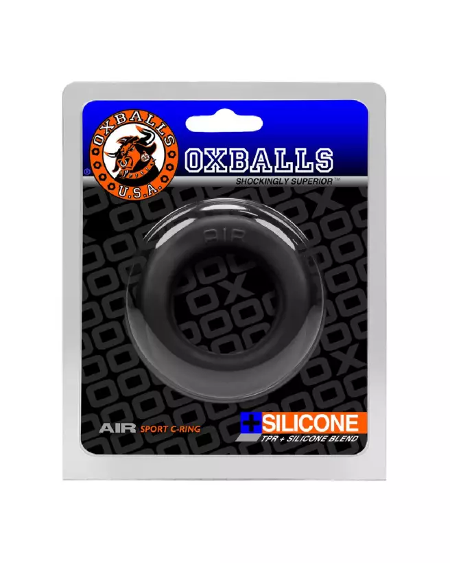 Cockring Oxballs Airflow en silicone Black Ice pour performance optimale et confort-2