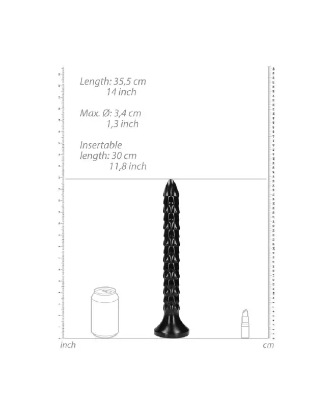 Scaled Anal Snake 12 inch by Ouch! Shots - Enhanced Textured Anal Toy-3