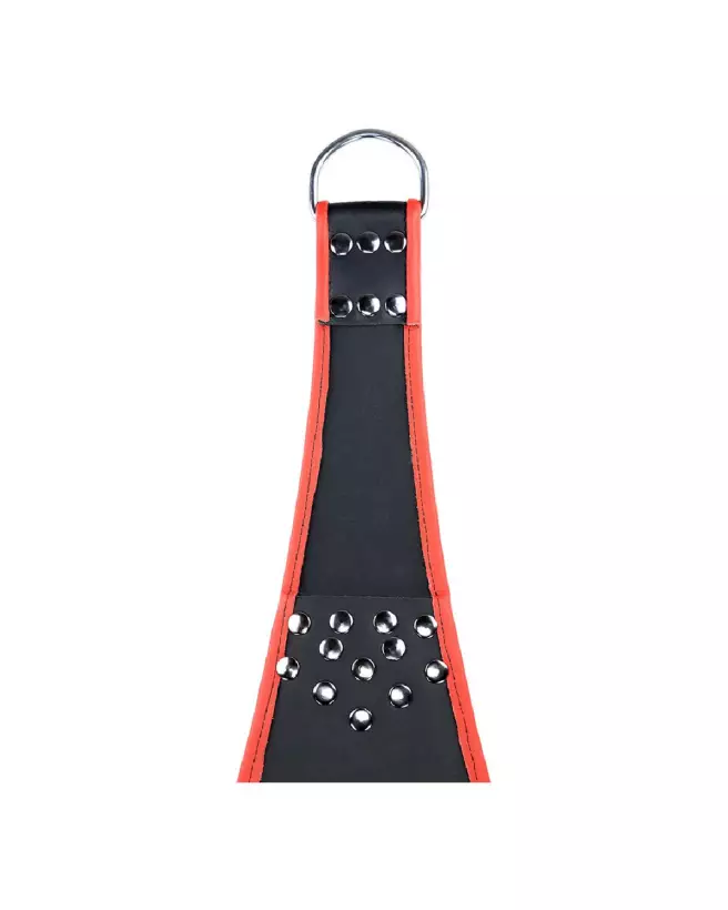 Balançoire sexuelle Leather Sling 5 points avec bordure rouge par Mr. Sling-3