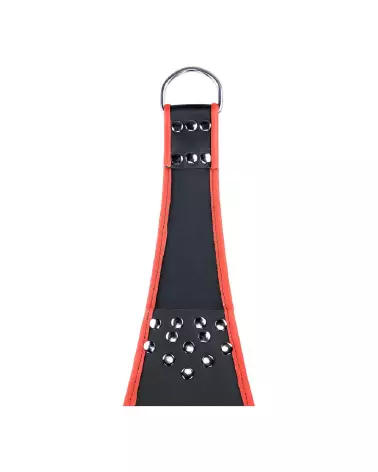 Balançoire sexuelle Leather Sling 5 points avec bordure rouge par Mr. Sling-3