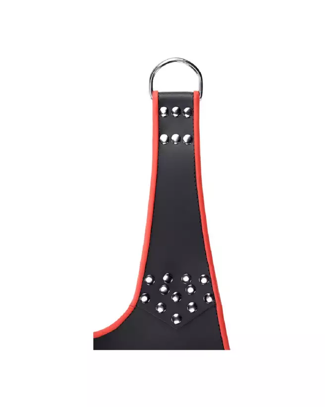 Balançoire sexuelle Leather Sling 5 points avec bordure rouge par Mr. Sling-5
