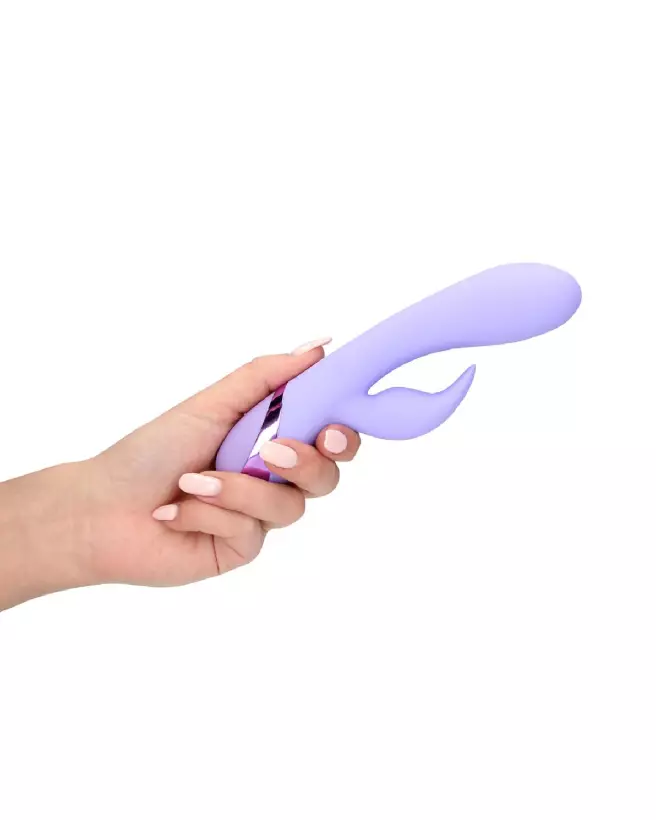 Silicone Rabbit Vibrator Lavender Digital par Loveline Shots-7