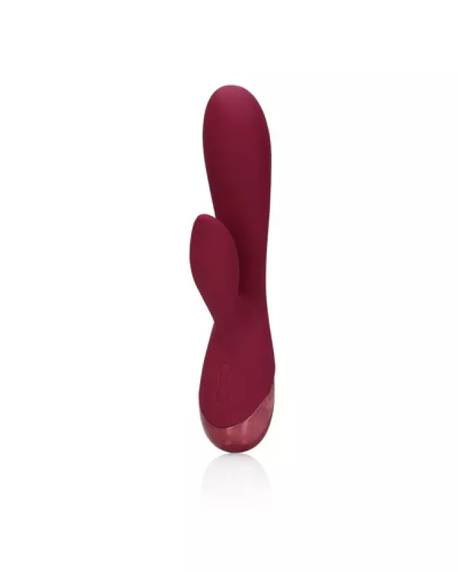 Smooth Silicone Rabbit Vibrator Dark Cherry par Loveline by Shots - Image du produit-1