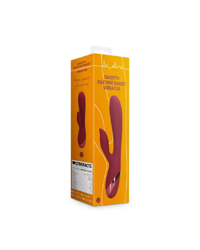 Smooth Silicone Rabbit Vibrator Dark Cherry par Loveline by Shots - Image du produit-2